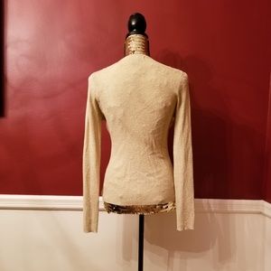 Pull Col Montant Argenté August Silk - Taille S, Gris Métallisé